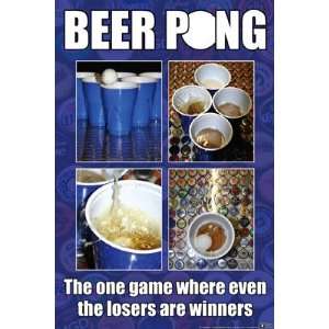  Beer Pong Game College 24X36 Wall Poster 24335