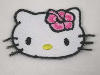 Pink Hello Kitty Cat Face Iron On Patch 2 Inch  