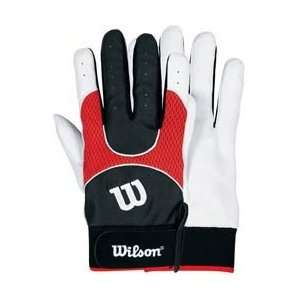  Wilson Professional Batting Gloves   Red Sports 
