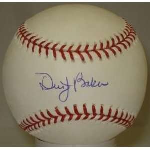  Dusty Baker Signed Baseball   Reds Schwartz   Autographed 