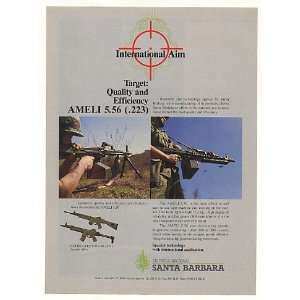  1990 Santa Barbara AMELI 5.56 Light Machine Gun Print Ad 