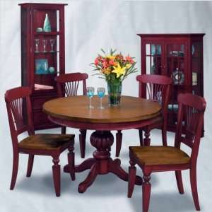   /61054 ColorTime Cafe Bienville Dining Table Set in Chili Pepper Red