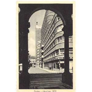  1930s Vintage Postcard Quartiere 900 Torino Italy 