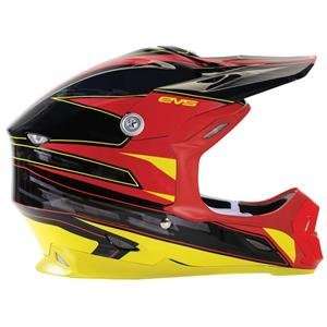  EVS Vortek T7 Digi Helmet   Small/Yellow/Red Automotive