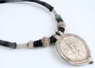 ANTIQUE TRIBAL JEWELRY OLD SILVER NECKLACE PENDANT  