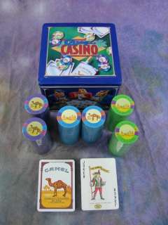 NEW Joe Camel Collectible Lot Ashtray and Poker Chips & Playing Cards 