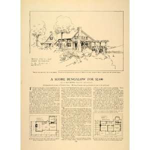  1908 Ad Bungalow House Floor Plans A.R. Ellis Architet 