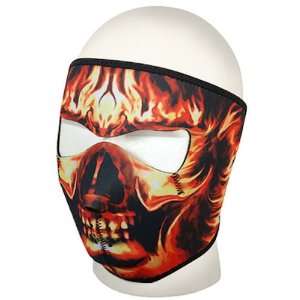   / Flaming Skull Full Face Neoprene Motorcycle Face Mask Automotive