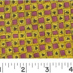  45 Wide BERRY BLOCK   PURPLE Fabric By The Yard Arts 