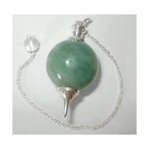    Green Aventurine Gemstone Sphere Dowsing Pendulum 
