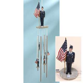 LAST ONE 3 D Military 5 Air Force Servicemen Figures Wind Chime 