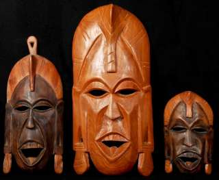 Hand Carved African Wood Masks  