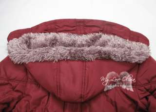 Womens F Fur Hoodies Quilted Jacket Winter Coat, Size 38   48  