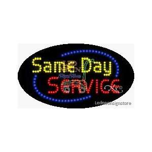Same Day Service LED Sign 15 inch tall x 27 inch wide x 3.5 inch deep 