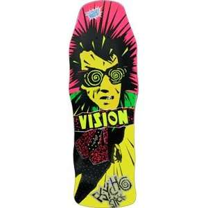 Vision Og Psycho Stick Skateboard Deck   10x30.5 Yellow  
