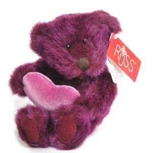  Russ Heart Huggers Bear   Purple [Toy]: Toys & Games