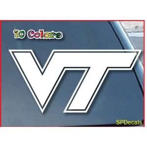 Virginia Tech Car Window Vinyl Decal Sticker 9 Wide (Color White)