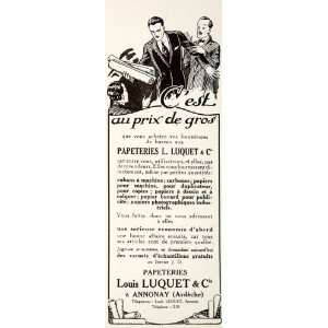 1925 Ad Papeteries Louis Luquet Office Supplies Annonay 