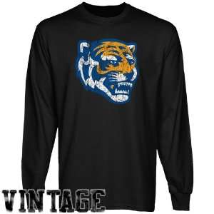 Memphis Tigers T Shirt  Memphis Tigers Black Distressed Logo Vintage 