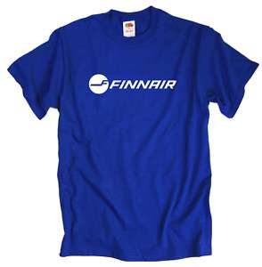 Finnair Vintage Logo Finnish Airline T Shirt  