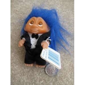 An Original Norfin Groom / Best Man Troll with Blue Hair 