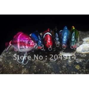 hot 10pcs/6g/60mm/mixed colors vmc hooks fishing lure plastic lures 