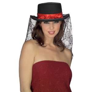  Lets Party By Rubies Costumes Gothic Rose Top Hat / Black 