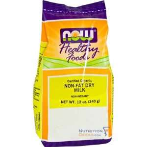  Now Non Fat Dry Milk, Organic Non Instant, 12 Ounce 