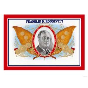  Franklin D. Roosevelt Cigars Giclee Poster Print, 24x32 
