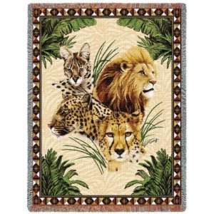 Big Cats Safari Tapestry Throw Blanket 