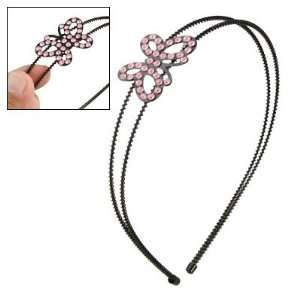   Butterfly Slim Double Row Black Metal Hair Band: Health & Personal