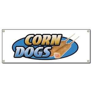  CORN DOG Outdoor Vinyl Banner hot dogs trailer cart sign signs 