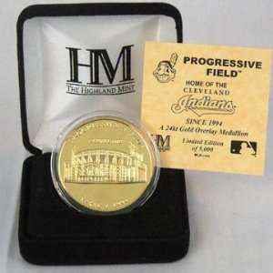 Cleveland Indians   Progressive Field   24KT Gold Commemorative Coin 