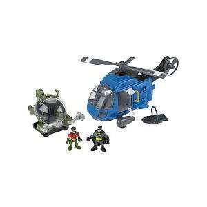   Batman Helicopter Vehicle Gift Set with Batman and Robin Figures Toys