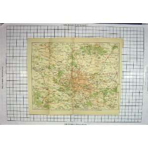  Antique Map 1956 Plan Paris France Versailles Meaux: Home 