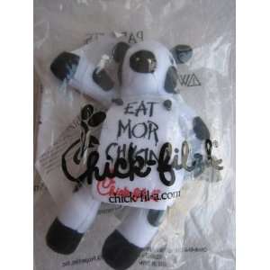 6 Chick Fil A Plush Cow Toy with placard Eat Mor Chikin 