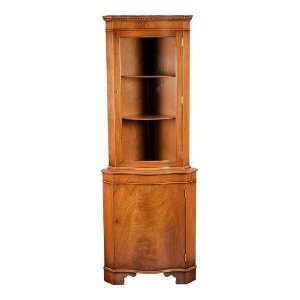   : Antique Mahogany Corner Cabinet w Serpentine Front: Home & Kitchen