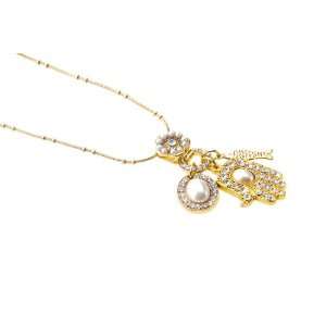  ANYA Swarovsky Crystals Studded Charm Necklace: Jewelry