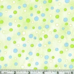  45 Wide Aquarius Polka Dots Light Lime Fabric By The 