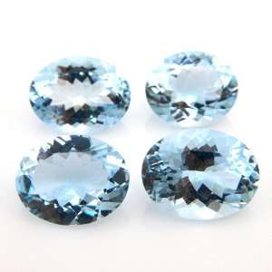 Natural Blue Aquamarine Loose Gemstone VVS Oval Cut 14.90cts 12*9mm 