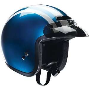 Z1R Retro Adult Jimmy Harley Cruiser Motorcycle Helmet   Pearl Blue 