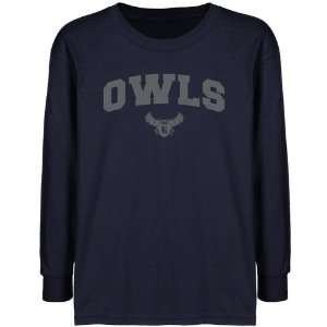 Rice University Owls T Shirt  Rice Owls Youth Navy Blue Logo Arch T 