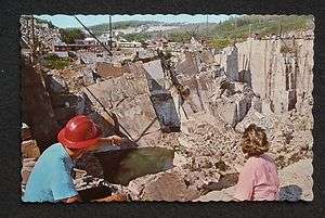   Granite Quarry Rock of Ages Barre VT Washington Co Postcard Vermont