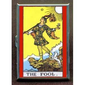 KL THE FOOL TAROT CARD, ID CREDIT CARD WALLET CIGARETTE CASE COMPACT 