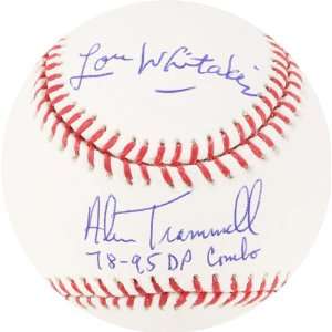 Alan Trammell and Lou Whitaker Autographed Baseball  Details 78 95 