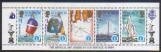 Solomon Islands 1987 Americas Cup Official Stamps (10)  