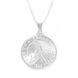  Silver Coin Pendant 1/4 oz Indian Jewelry
