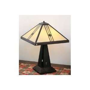 Arroyo Craftsman Utopian 16 Table Lamp w/ Diamond Geometric Filigree 