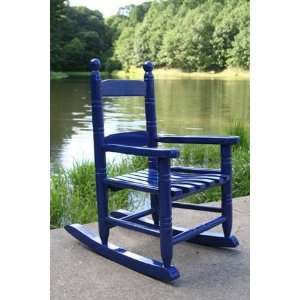  Blue Slat Back Rocking Chair for Kids Furniture & Decor