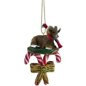  Big Horn Sheep Candy Cane Christmas Ornament